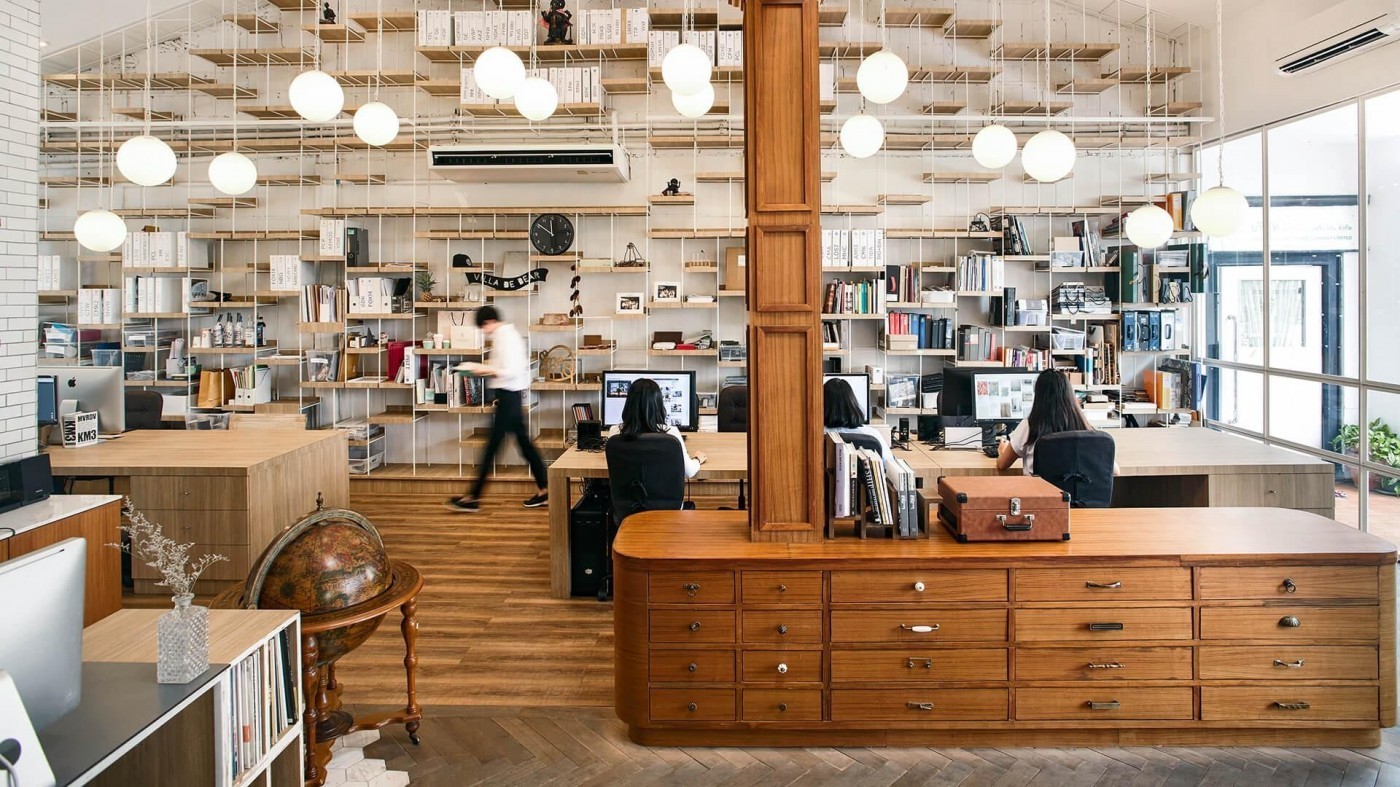 設計與生活 就是想在咖啡廳上班 曼谷party Space Design 工作室 把辦公室改造成超大咖啡館 晨陽共好機構 晨陽開發設計有限公司